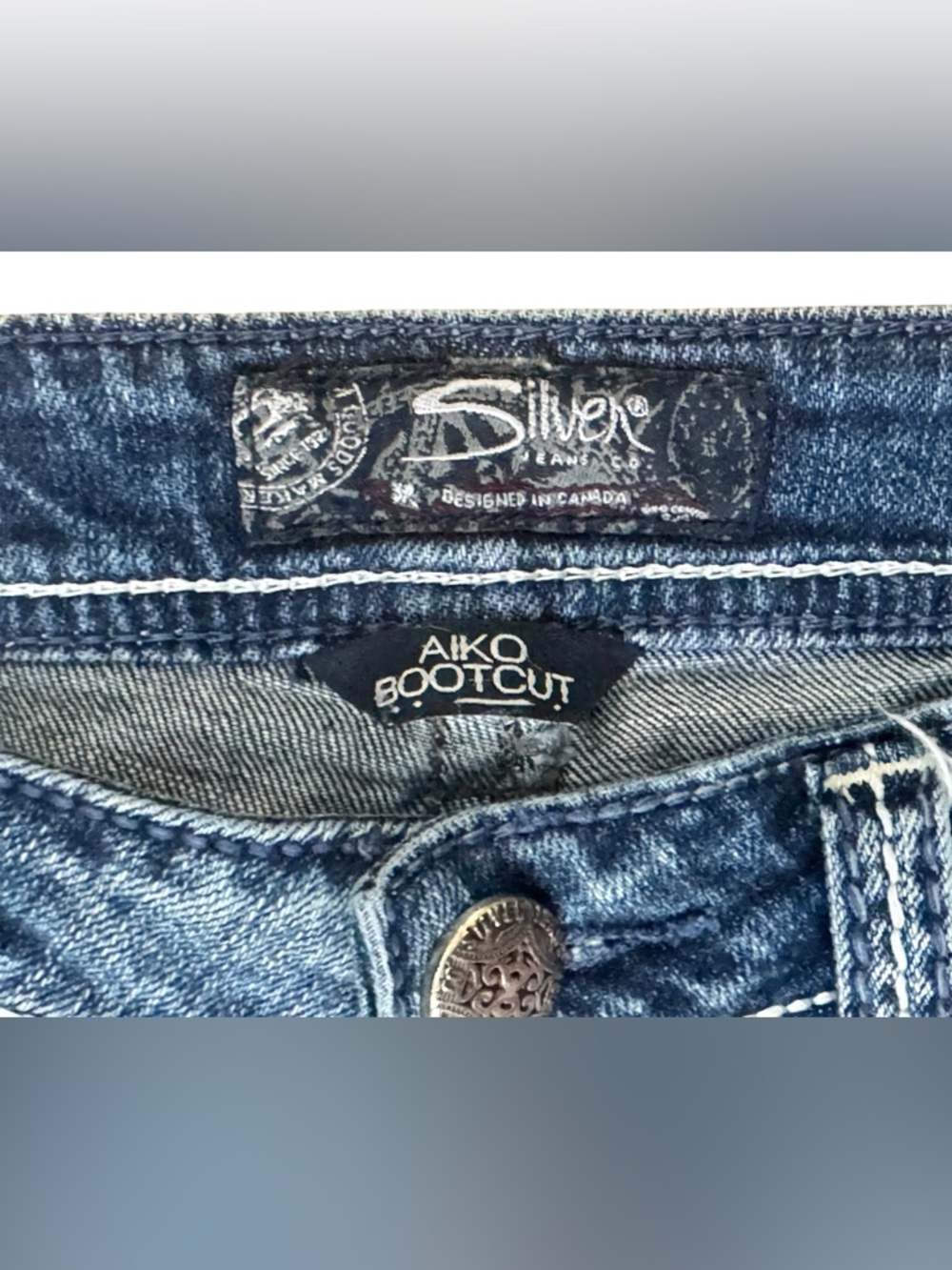 Silver Jeans Co. Women's Blue Aiko Denim Bootcut Jeans, Size 29x31 - Picture 6 of 12
